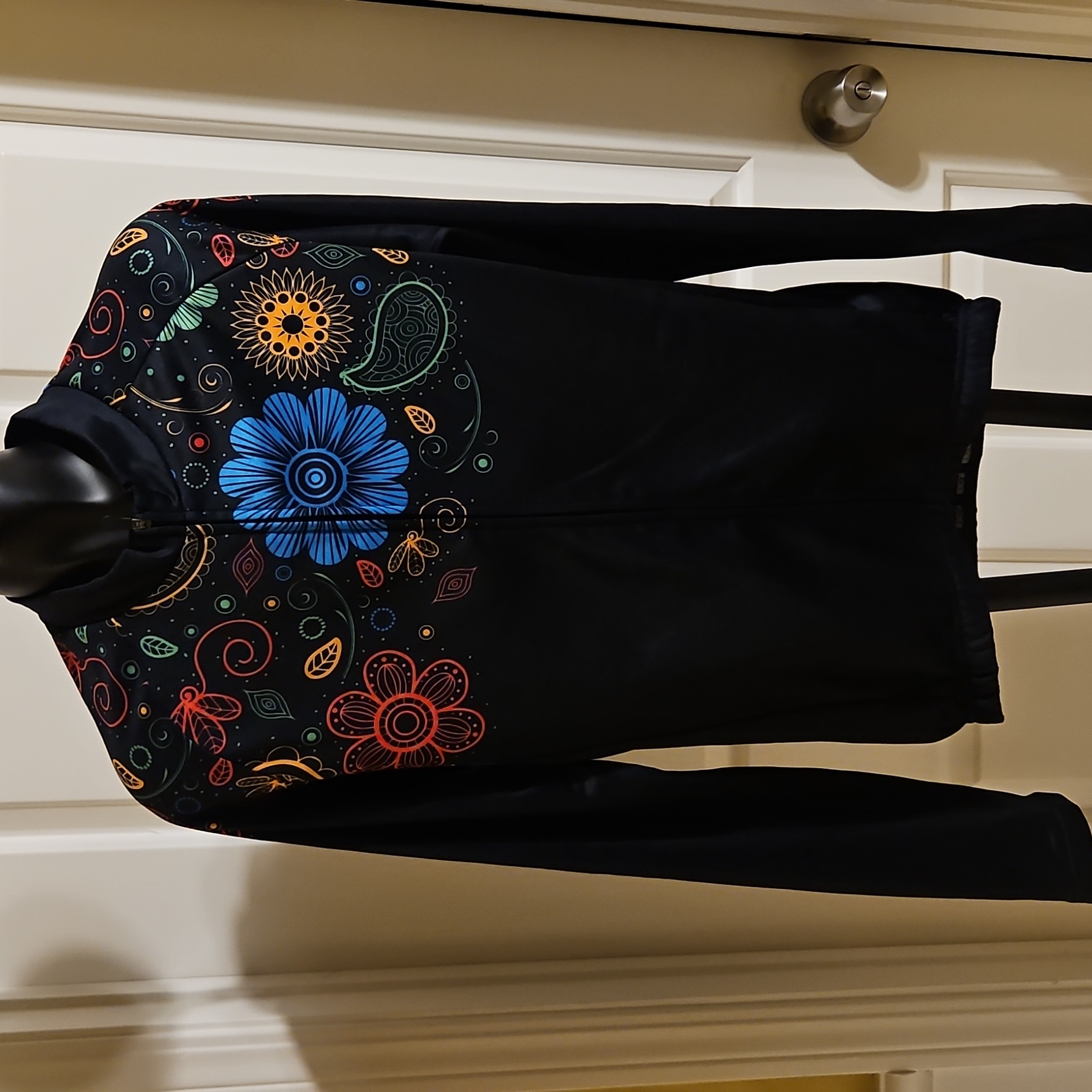 Weimostar Colorful Floral Cycling Jersey Coat Jacket - M